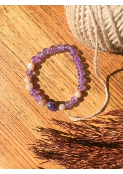 Ametrin ve Güneş Taşı Bileklik