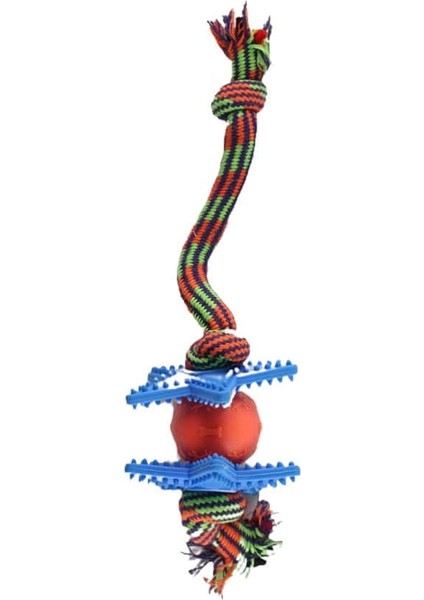 Çift Yıldızlı, Ipli Köpek Oyuncağı, 37CM