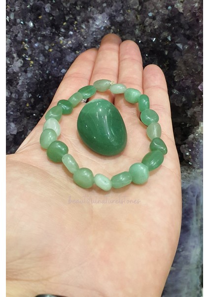 Aventurin Doğal Taş Bileklik ( Taş ) ( Psikolojik Rahatsızlıklara Iyi Gelir )