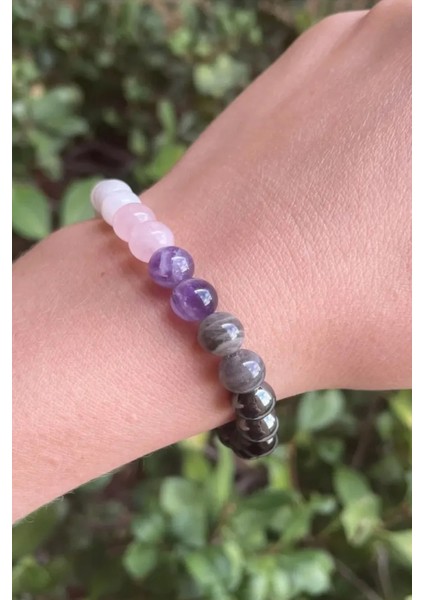Aşk Mıknatısı Bileklik Ametist, Akik, Pembe Kuvars, Larvakit , Hematit , Ay Taşı fiyatları