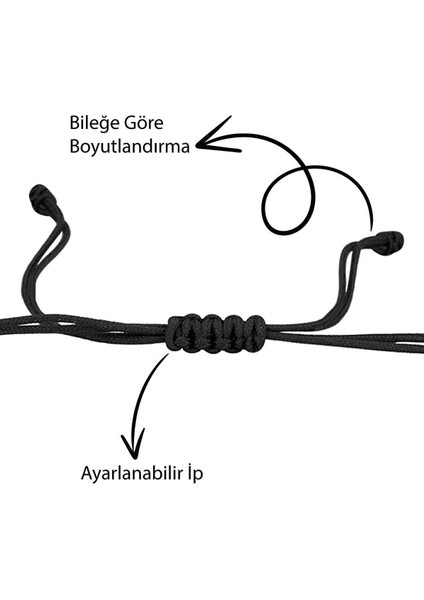 Sitrin Kırık Taşlı Ip Bileklik