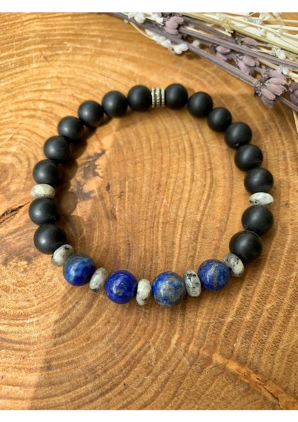 Lapis Lazuli , Jasper ve Oniks Bileklik