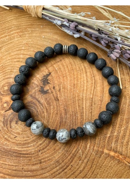 Lav Taşı ve Jasper Bileklik