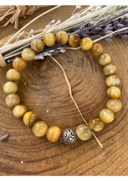 Unisex Sarı Kaplangözü Bileklik