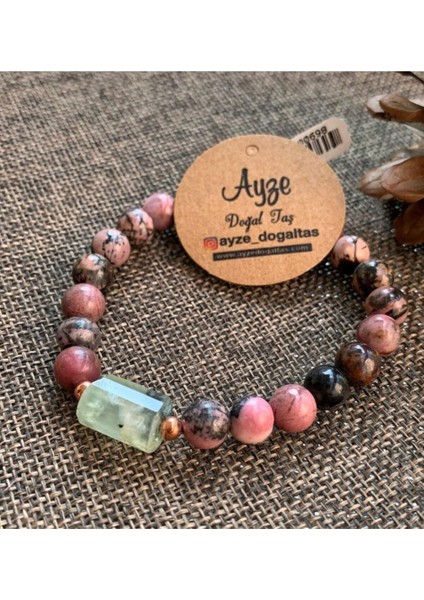 Rodonit ve Phrenit Bileklik