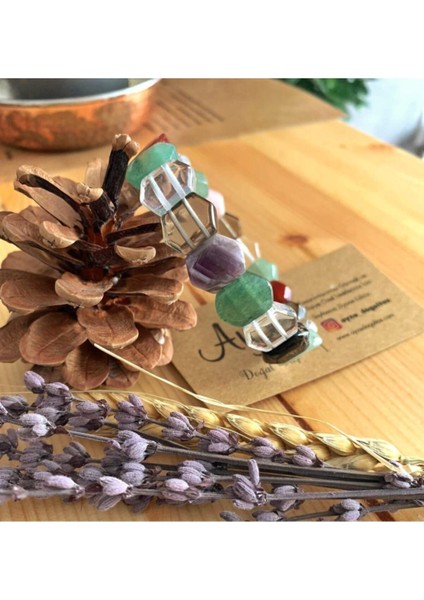 Kesim Karışık Taş Bileklik