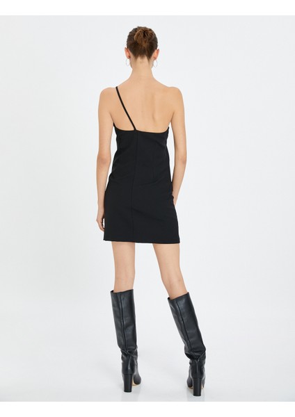 Tek Omuz Elbise Mini Dar Kesim fırsatları