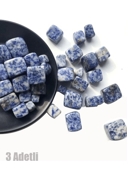 Sertifikalı Sodalit Taşı Doğal Taş Kütle (3 Adetli)