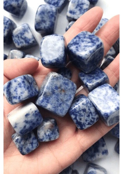 Sertifikalı Sodalit Taşı Doğal Taş Kütle (3 Adetli) modelleri