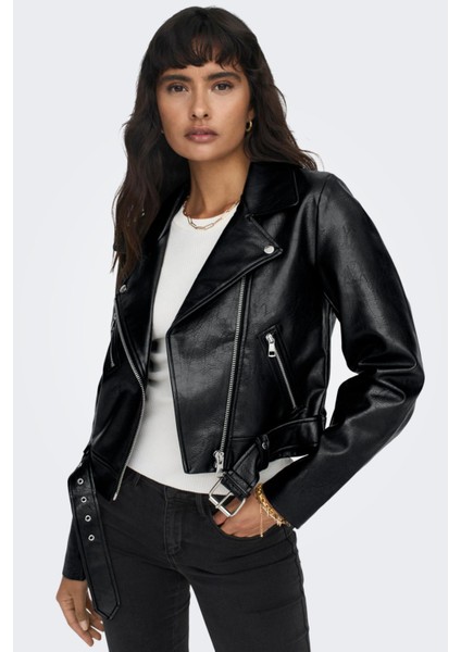 15296592-FW Onlnewvera Faux Leather Bıker Otw Kadın Pıu Ceket fırsatları