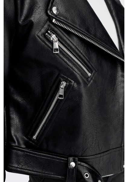 15296592-FW Onlnewvera Faux Leather Bıker Otw Kadın Pıu Ceket indirimleri