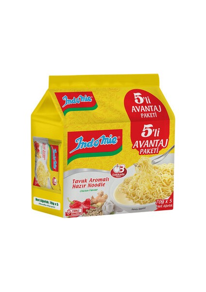 Tavuk Çeşnili Noodle 70 G x 5'li Paket