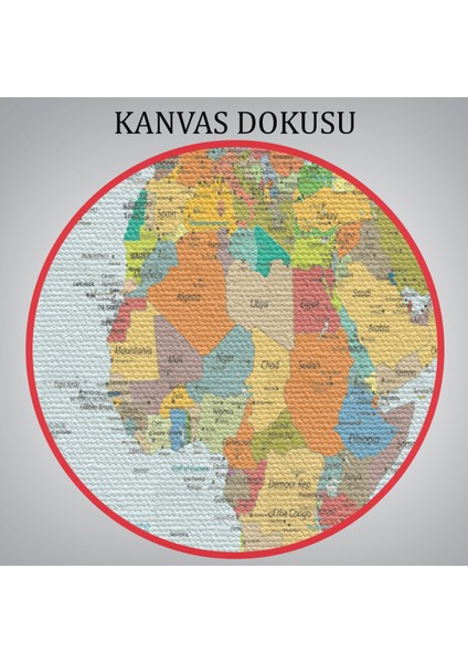 Dünya Haritası Dekoratif Kanvas Tablo 1042 indirimleri