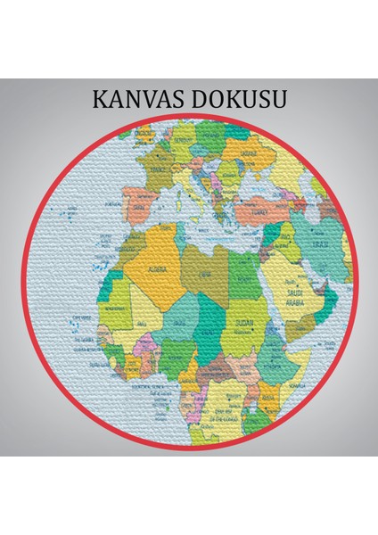 Dünya Haritası Meridyenli Dekoratif Kanvas Tablo 1065 indirimleri