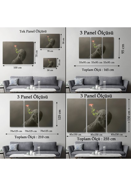 Zıtlık ve Hayal Gücü Temalı Dekoratif Kanvas TABLO-3684 fırsatları