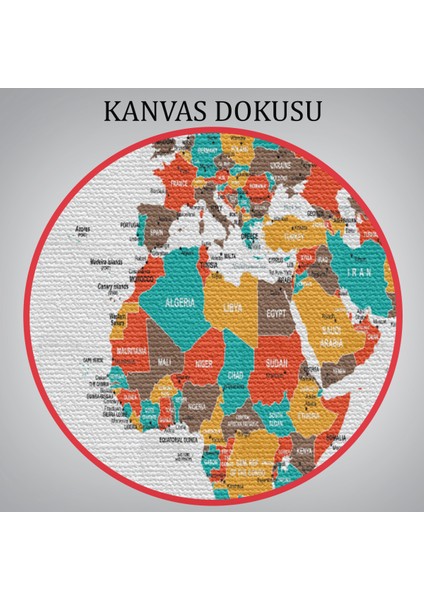 Dünya Haritası Dekoratif Kanvas Tablo 1063 indirimleri