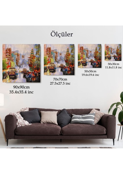 Aşağı California Sokak Gelen Nob Hill Thomas Duvar TABLOSU-5825 fırsatları