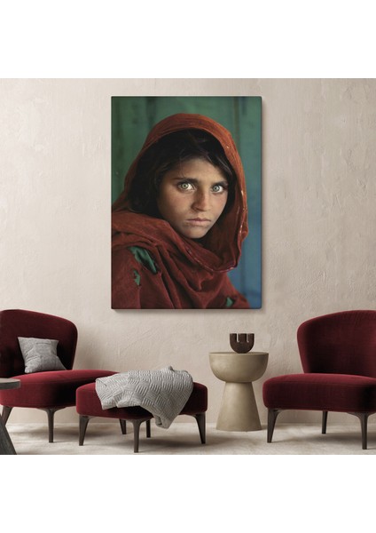Afgan Kızı Ünlü Fotoğrafçı Steve Mccurry National Geographic Kanvas TABLO-5217 fiyatları