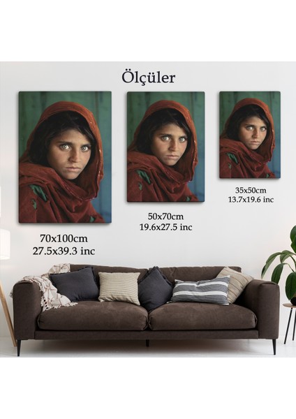 Afgan Kızı Ünlü Fotoğrafçı Steve Mccurry National Geographic Kanvas TABLO-5217 fırsatları