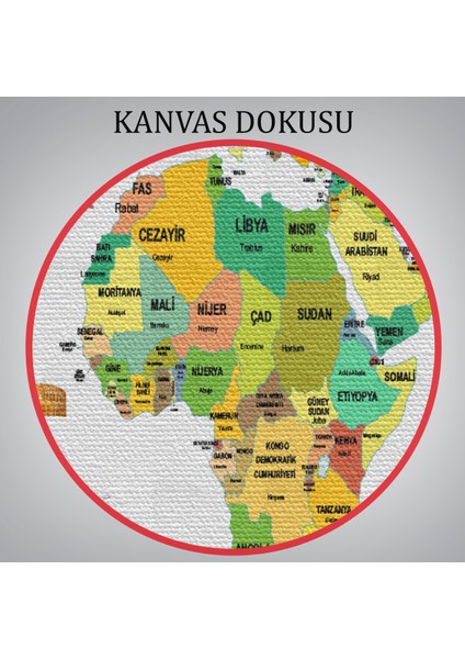 Türkçe Dünya Haritası Dekoratif Kanvas Tablo Ülke-Başkentli Öğretici ve Sembollü 2324 indirimleri