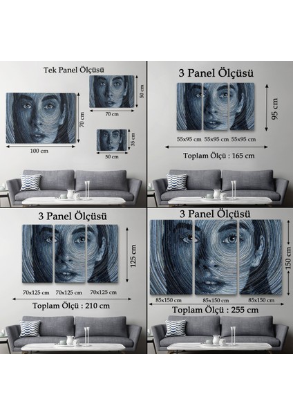 Sürreal Kadın Dekoratif Duvar TABLOSU-6530 fırsatları