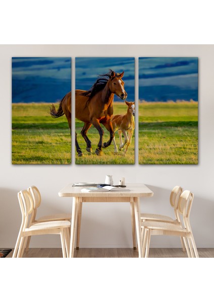 At ve Tay Manzaralı Dekoratif Kanvas Tablo 1173 modelleri