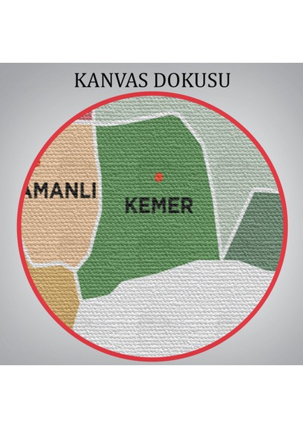 Burdur Ili ve Ilçeler Haritası Dekoratif Kanvas Tablo 1304 indirimleri