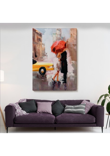 Kavuşan Aşıklar Yağlıboya Görünüm Dekoratif Kanvas Duvar TABLOSU-5930 fiyatları