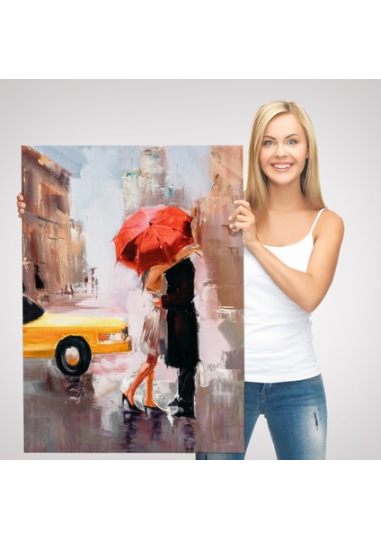 Kavuşan Aşıklar Yağlıboya Görünüm Dekoratif Kanvas Duvar TABLOSU-5930 modelleri