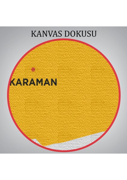 Karaman Ili ve Ilçeler Haritası Dekoratif Kanvas Tablo 1376 indirimleri