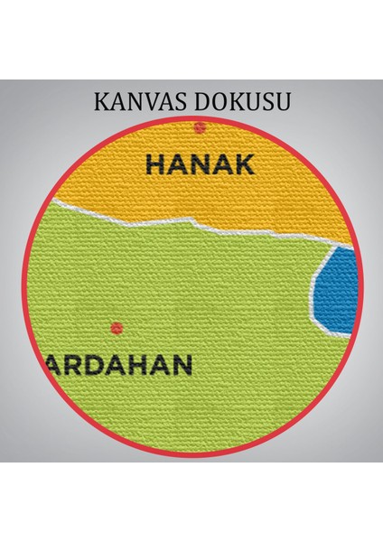 Ardahan Ili ve Ilçeler Haritası Dekoratif Kanvas Tablo 1270 indirimleri