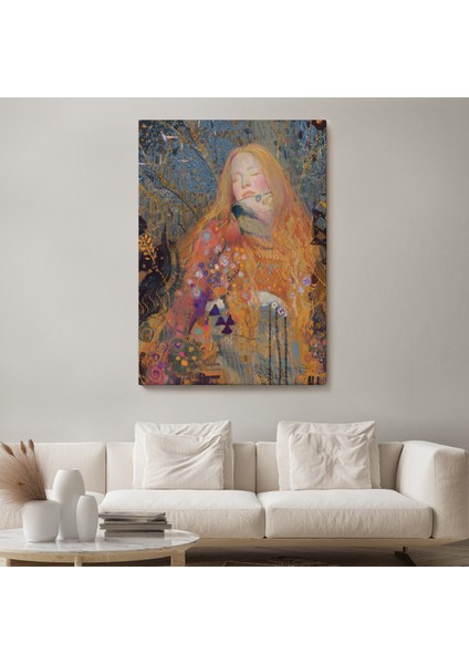 Sarışın Güzel Kadın Duvar TABLOSU-6100 fiyatları