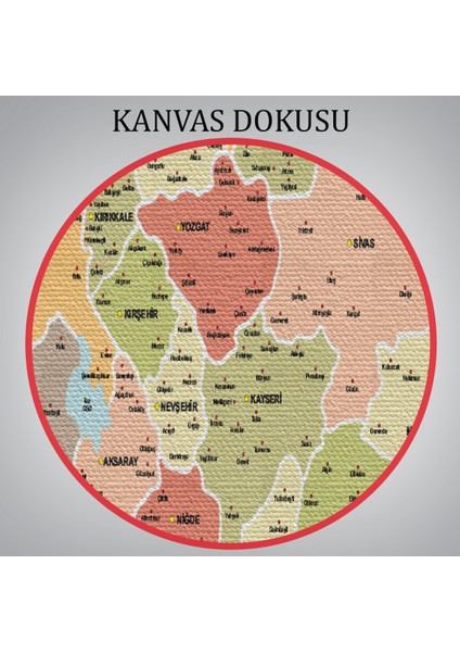 Türkiye Haritası Kanvas Tablo Il ve Ilçeli Ayrıntılı Eğitici Dekoratif Tablo 3045 indirimleri