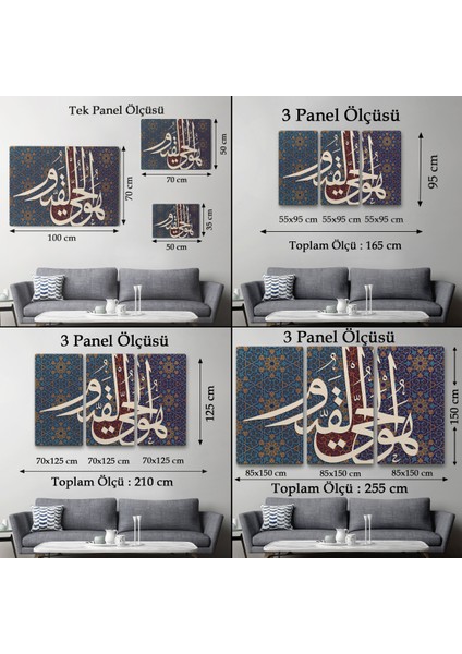 Allah Doğmamış ve Doğrulmamıştır Varlığı Kendindendir ve Ebedidir Yazılı TABLO-3315 fırsatları