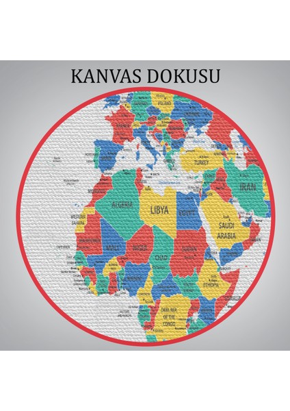 Dünya Haritası Dekoratif Kanvas Tablo 1081 indirimleri