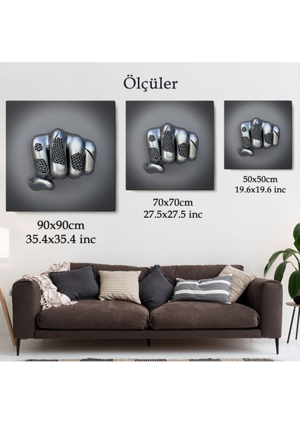 Metalik 3D Efektli Modern Kanvas TABLO-5361 fırsatları