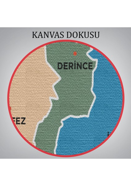 Kocaeli Ili ve Ilçeler Haritası Dekoratif Kanvas Tablo 1401 indirimleri