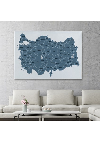 Türkiye Haritası Kanvas Tablo Eğitici ve Öretici Dekoratif Tablo Tablo 3121 fiyatları