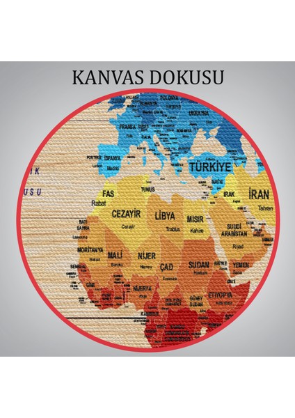 Ahşap Görünümlü Türkçe Dünya Haritası Ülke Başkentli Kanvas Tablo 1820 indirimleri