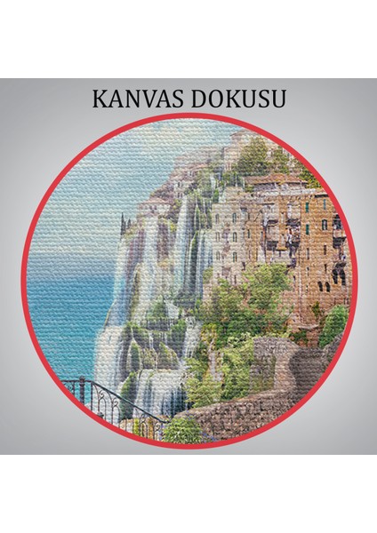 Eski Italyan Evleri Yağlıboya Görünüm Dekoratif Kanvas Duvar TABLOSU-3657 indirimleri