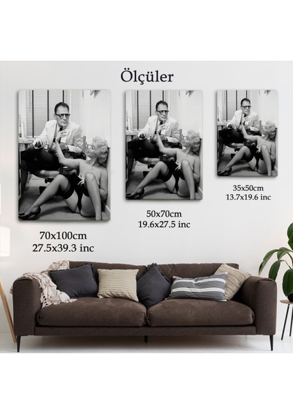 Marilyn Monroe ile Arthur Miller Duvar TABLOSU-6063 fırsatları