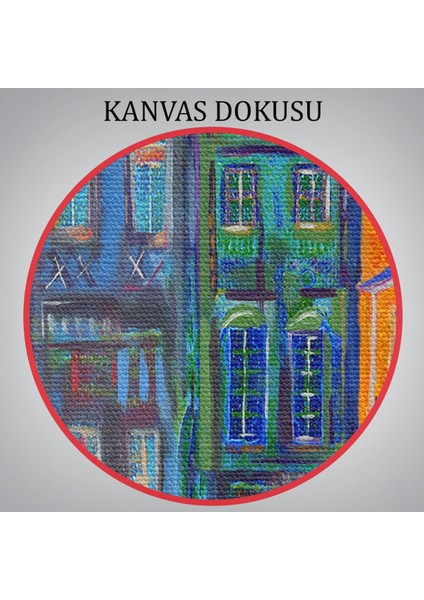 Hollanda Evleri Yağlıboya Görünüm Dekoratif Kanvas TABLO-3442 indirimleri