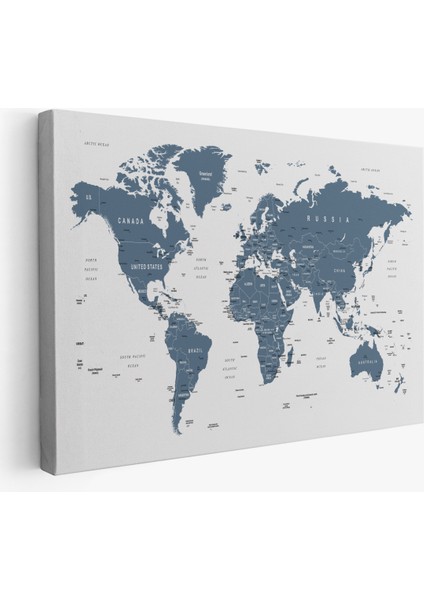 Dünya Haritası Dekoratif Kanvas Tablo 1062