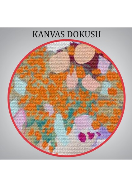 Çiçek Saçlı Kadın Yağlıboya Görünüm Dekoratif Kanvas Duvar TABLOSU -6413