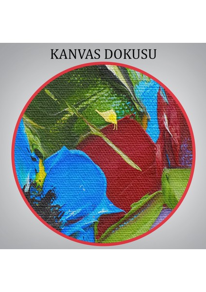 Renkli Çiçekler Yağlıboya Görünüm Dekoratif Kanvas Duvar TABLOSU-3666 indirimleri