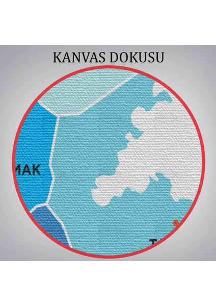 Bitlis Ili ve Ilçeler Haritası Dekoratif Kanvas Tablo 1299