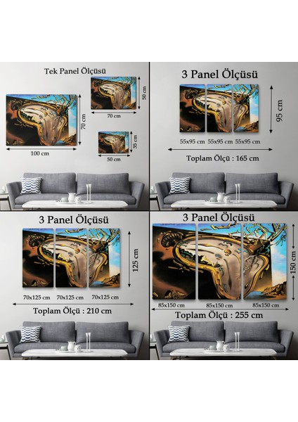 Salvador Dali'nin Eriyen Saat Belleğin Azmi TABLOSU-6599 fırsatları