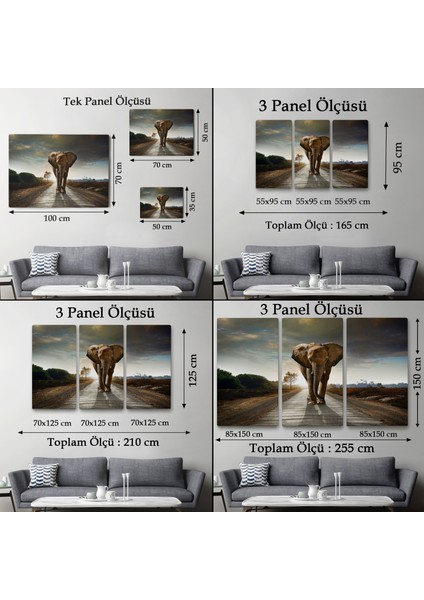 Fil Dekoratif Kanvas Tablo 1118 indirimleri