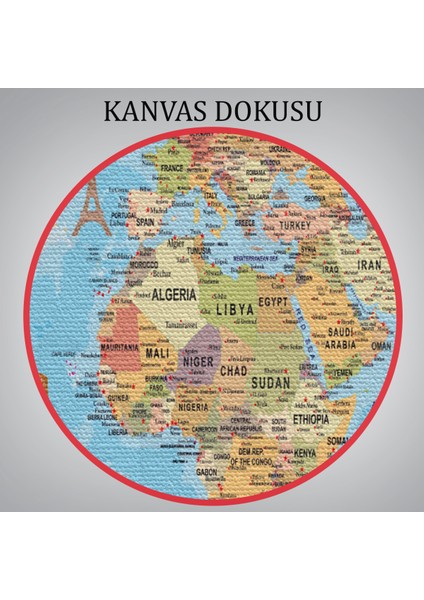 Dünya Haritası Kanvas Tablo Son Derece Detaylı Dekoratif OKYANUSLU-2015 indirimleri