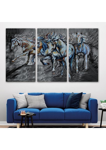Koşan Atlar Dekoratif Duvar TABLOSU-3468 modelleri